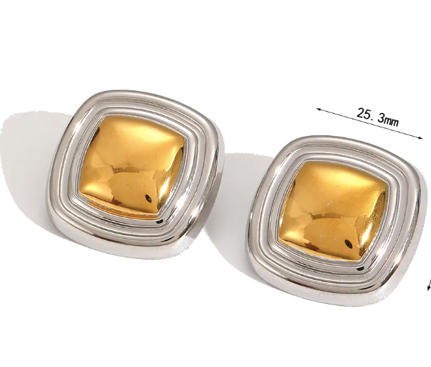 Aretes Palermo Gold and Silver